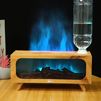 MOMI Humidificateur Portable à Effet Flamme 3D, Veilleuse Longue Portée pour Ambiance Maison, Chambre et Aromathérapie