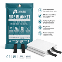 Couverture anti-feu de sécurité pour la cuisine, en fibre de verre, résistante à la chaleur, pour la maison, l'appartement, l'hôtel, vente en gros, OEM, acheteurs européens