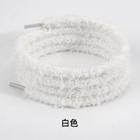 YH Mignon Flocon De Neige Couleur 10mm Plat Polyester Lacets En Peluche Lacets En Peluche Avec Finition Fuzzy