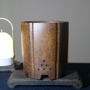 Yixing Purple Clay Hexagonal Flower <b>Pot</b> Large Wood Fired Handmade For Flowers And Green <b>Plants</b> - Product Image 1