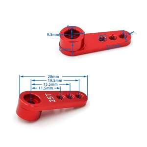 Engranaje de dirección JX, balancín de una palabra, brazo oscilante de dirección estándar 25T, dirección digital, <span class=keywords><strong>rueda</strong></span> de Brazo de timón de metal - Product Image 3
