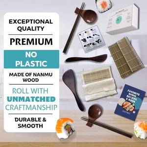 Kit de fabrication de sushis pour la maison Le tissu à thé en bois de qualité supérieure est une expérience de kit de <span class=keywords><strong>sushi</strong></span> à domicile pour débutant - Product Image 2