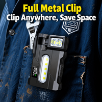 Lampe de travail COB rechargeable avec clip magnétique, lampe torche d'inspection avec affichage numérique pour la réparation automobile et l'atelier