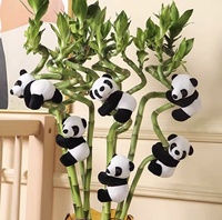 Directo de Fábrica: Muñeco de Peluche Panda Súper Suave con Clip, Pequeño Colgante Giratorio, Diseño de Bambú en Árbol y Planta en Maceta, para Alivio del Estrés, Malla de PP