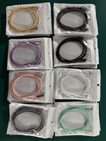 Kabel Charger USB Type-C C Nylon Braid Super Cepat 3A 60W Pengisian Daya Cepat 1M 2M Logo OEM Kompatibel Android IOS iPhone Data