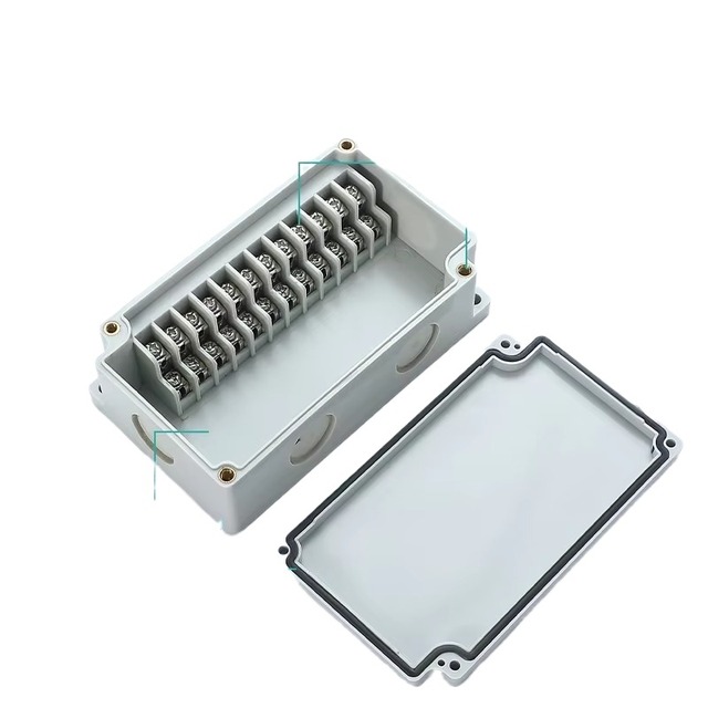 Outdoor IP67 Waterproof Self-Contained Cable Junction Box Plastic Power Distribution Equipment 4P to 40P Terminal Waterproof Box