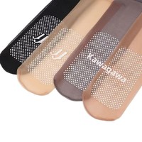 Chaussettes mi-mollet décontractées pour femmes, fines et respirantes, anti-accrocage, avec semelle en silicone massant à motif imprimé