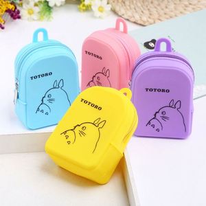 Custom Factory Price Cartoon Mini Schoolbag-Shaped Silicone Coin Bag Wallet Small Zipper Storage <b>Purse</b> Novelty Kids Gifts - Product Image 3