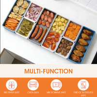 Ensemble de 4 plateaux de cuisson en acier au carbone Maisons avec séparateurs et feuilles de silicone antiadhésives pour la préparation des repas