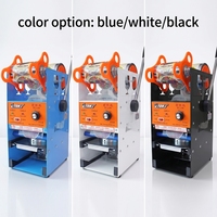 Machine de scellage manuelle pour gobelets, idéale pour l'emballage de jus de fruits, de thé et de lait, destinée aux services hôteliers et de restauration, compatible avec les gobelets en plastique, en papier et en PET.