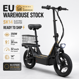 Trottinette Électrique 14 Pouces pour Adultes 36V 10.4Ah Longue Portée avec Panier Arrière SK14 – Conception Confortable et Siège Ergonomique Rembourré - Product Image 1