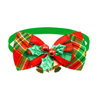 Collier de Noël pour animaux de compagnie Zoyi, nouveau style, avec clochette et nœud papillon, accessoires de mode pour chiens et chats, accessoires colorés pour animaux de compagnie