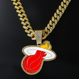 Hot Selling Personalized Alloy <b>Basketball</b> Pendant Necklace Hiphop Style Gold Plated Mens Necklaces Fashion Jewelry Wholesale - Product Image 3