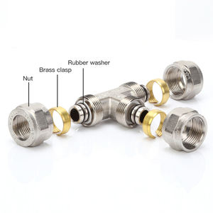 Fábrica Color amarillo 16mm * 1/2 "Hembra Forjado Rosca hembra Codo Latón Pex Accesorios de compresión - Product Image 5