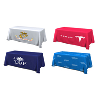 Nappe rectangulaire extensible en spandex personnalisée avec logo imprimé pour événements, expositions et salons professionnels (6, 8 et 10 pieds)