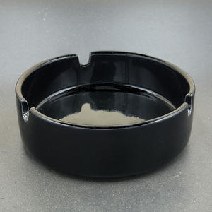 Grand cendrier en céramique en porcelaine blanche avec logo texte conception simple pour hôtels cafés Internet KTVs Restaurants tube de cure-dents - Product Image 3