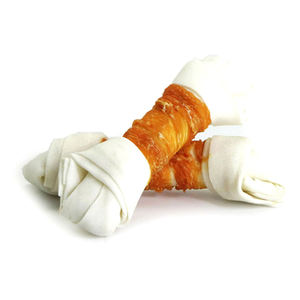 סיטונאי כלב בריא חתול פינוקים ומזון הסרת ריח רע מהפה קשר עור גולמי לבן תאום על ידי חטיפי חיות מחמד עוף - Product Image 3