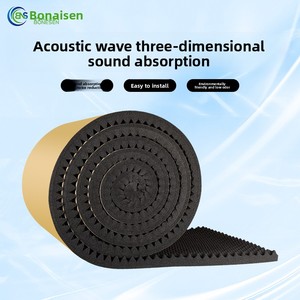 Espuma Acústica Autoadhesiva de Poliuretano con Forma de Ola para Aislamiento Acústico, <span class=keywords><strong>Esponja</strong></span> Absorbente de Sonido para Montaje en Pared - Product Image 5