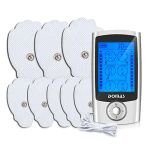 2 Channel Tens Machine 4 Electrode Pads Pulse Stimulator For Pain USB Rechargeable Li-ion Battery Inside 24 Massage Modes DOMAS