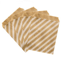 Sac d'emballage alimentaire personnalisé avec logo, en papier kraft biodégradable résistant à la graisse, impression flexo marron, pour pizza, charcuterie, viande, burger
