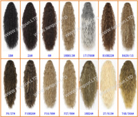Vente en Gros Queue de Cheval à Pince Cheveux Synthétiques Ondulés Style Tressé Volumineux de 30 Pouces, Port Quotidien, Type Pré-Collé pour Femme