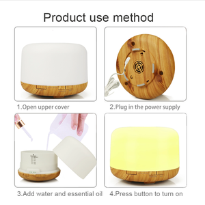 Công Suất Lớn Siêu Âm Hạt Gỗ 500Ml Độ Ẩm Không Khí Hương Thơm Hương Thơm Tinh Dầu Khuếch Tán - Product Image 6