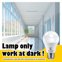 Bombilla LED de inducción de radar de microondas 12W con sensor de movimiento E27 LED 220V iluminación para el hogar