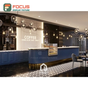 Mostrador de Servicio Contemporáneo para Cafetería, Panel de Vidrio Templado, Mostrador Frontal para Tienda - Product Image 2