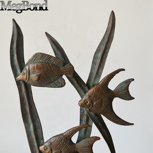 Gang cá trang trí nội thất với cơ sở nước cây ven biển kim loại thủ công trang trí - Product Image 3