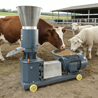Machine à granulés d'aliments pour animaux de 600-800 kg/h, granulés d'aliments pour poulets, canards, bovins, chevaux, adaptée aux petites usines d'aliments pour animaux