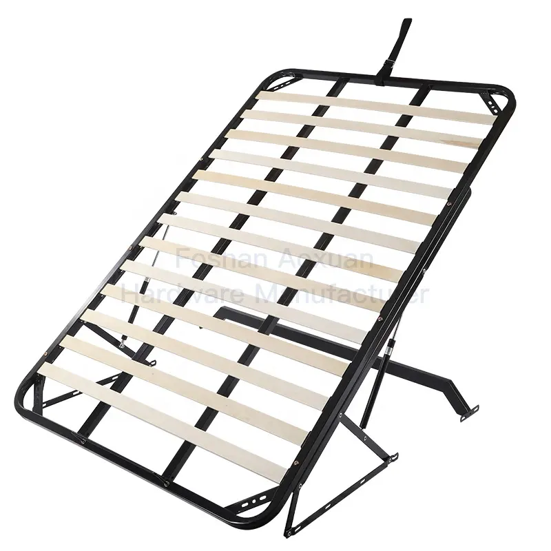 Wholesale Cheap Folding Full Size Ottoman Slatted Metal Bed Frames Gas lifter Bed Mechanism