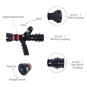 Boquilla <span class=keywords><strong>de</strong></span> flujo ajustable Firewater Pistol Grip Equipo <span class=keywords><strong>de</strong></span> extinción <span class=keywords><strong>de</strong></span> incendios sin retroceso con accesorio <span class=keywords><strong>de</strong></span> manguera <span class=keywords><strong>de</strong></span> incendios - Product Image 6
