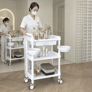 Chariot de Salon à Roulettes pour Spa, Coiffure et Esthétique, Support de Rangement pour Soins des Ongles - Product Image 1