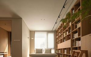 Tủ sách gỗ cao cấp thủ công, làm từ gỗ nguyên khối, có thang, nội thất văn phòng nhà ở, tủ trưng bày phòng khách - Product Image 4