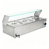 Chauffe-Plats Électrique de Comptoir avec Mode Économie d'Énergie, Bain-Marie Chauffant pour Buffet