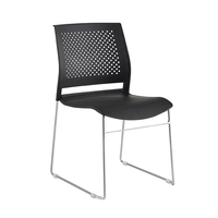 Vantervi Chaise de visiteur de style moderne Mobilier de conférence en plastique sans accoudoirs pour salle de réunion