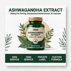 Extrait de racine d'Ashwagandha OEM ODM GMP Halal 60 capsules 600 mg par portion 5 % de Withanolides - Product Image 5