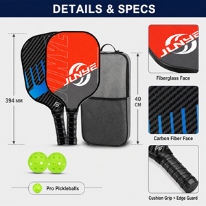 Raquette de pickleball en fibre de carbone JUNYE Pro 3k Honeycomb 16mm thermoformée, logo personnalisé OEM ODM, approuvée USAPA, vente en gros - Product Image 4