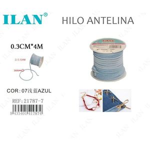 Nastro in camoscio ILAN 0,3 cm x 4 m azzurro per la creazione di gioielli - Product Image 1