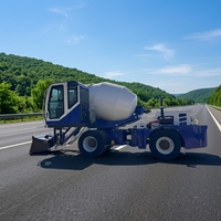 Mini-bétonnière autochargeante économique avec trémie pour le mélange et le coulage sur site de petits travaux d'ingénierie