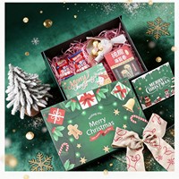 Boîte cadeau de Noël, boîte vide haut de gamme pour la veille de Noël, boîte à foulards pliable avec couvercle et base, grand emballage créatif, vente en gros