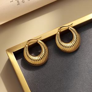 Bulk Custom Waterproof Stainless Steel <b>Earrings</b> 18k <b>Gold</b> <b>Plated</b> Fine <b>Earrings</b> Based <b>Earring</b> for Women Teen Girls - Product Image 5