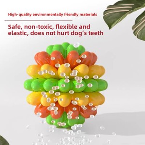 <span class=keywords><strong>Pelota</strong></span> de Juguete para <span class=keywords><strong>Perros</strong></span> de TPR Colorida y Rugosa, Resistente a Mordidas, Interactiva, para Limpieza Dental, para <span class=keywords><strong>Perros</strong></span> Pequeños y Medianos, Uso Diario - Product Image 3