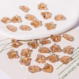 Nouveau cristal verre perforé à la main bricolage Bracelet placage UV trou Vertical papillon perles acryliques - Product Image 4