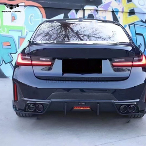 Factory Wholesale Carbon Rear Bumper <strong>Diffuser</strong> for BMW <strong>3</strong> Series G20 G28 2020+ Upgrade Car Bumper Lip With LED Light Body Kits - Product Image 3