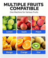 Hoge Efficiëntie Commerciële Automatische Fruit Schilmachine Elektrisch Multi-Fruit