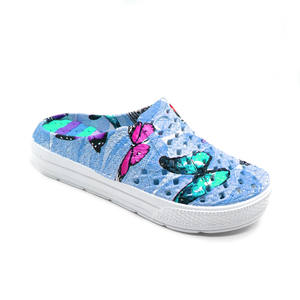 Sabots et <span class=keywords><strong>mules</strong></span> pour femmes HEVA, style imprimé fleurs et papillons colorés, été, EVA, mode, jardin - Product Image 5