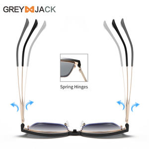 Gafas de sol para mujer Grey Jack, montura completa de acero inoxidable, lentes TAC, espejo polarizado anti UV, juego 6314 - Product Image 4