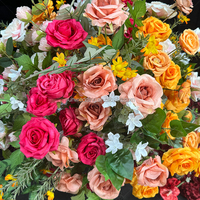 Boule de fleurs artificielle en soie colorée Sunwedding, grande décoration de centre de table pour mariage