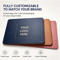 Tapis de souris en cuir de luxe avec logo personnalisé, élégant, professionnel, de haute qualité, kit cadeau d'entreprise